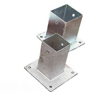 Verzinkter Pfostenhalter 7,1 x 7,1 x 13 cm