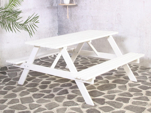 Remia witte picknicktafel 150cm