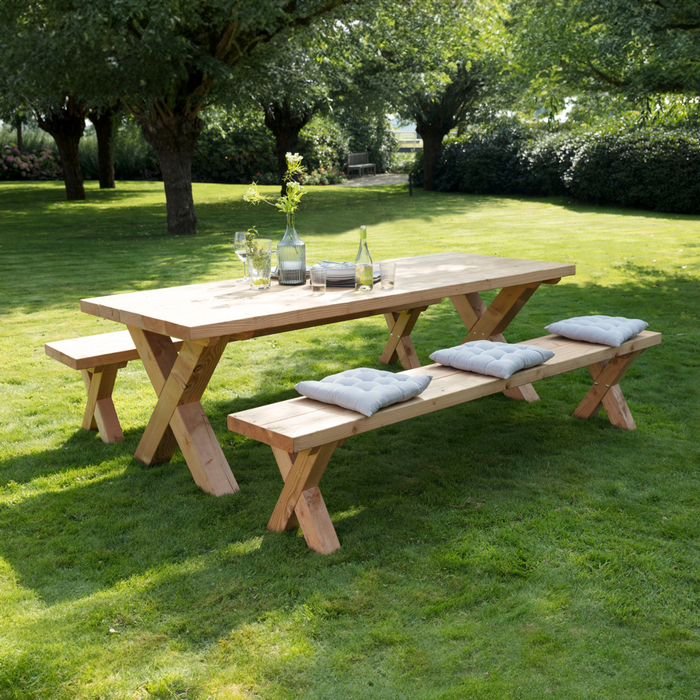 Tafel Xavi Excellent, 79 x 95 x 245 cm, onbehandeld