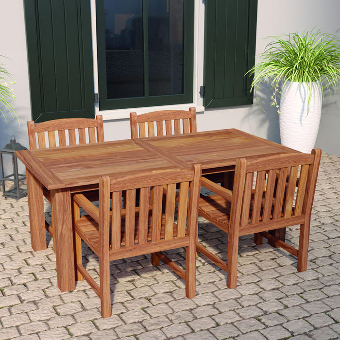 Table de jardin moderne en teck 300cm