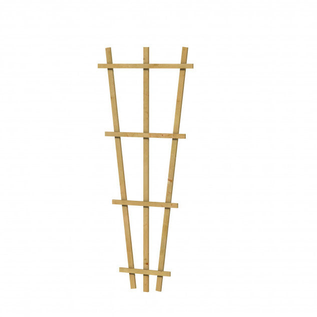 Grenen V-trellis 30-65 x 150 cm, groen geïmpregneerd