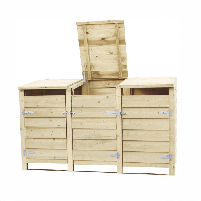 Vuren houten Triple containerkast (128 x 224 x 91 cm)