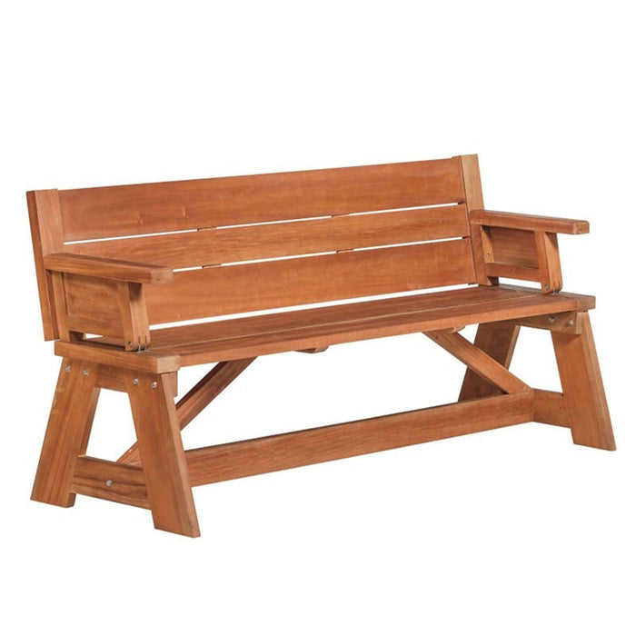 Banc en teck durable avec finition pré-huilée - Banc de pique-nique polyvalent (150 cm)